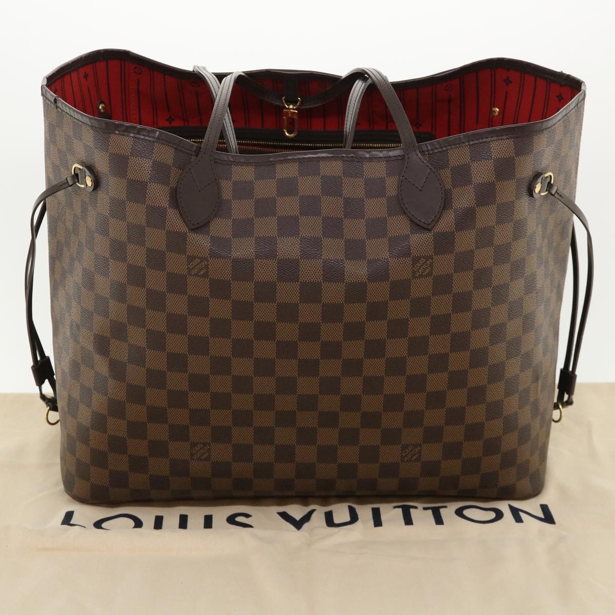 LOUIS VUITTON Damier Ebene Neverfull GM Tote Bag N51106 - 12