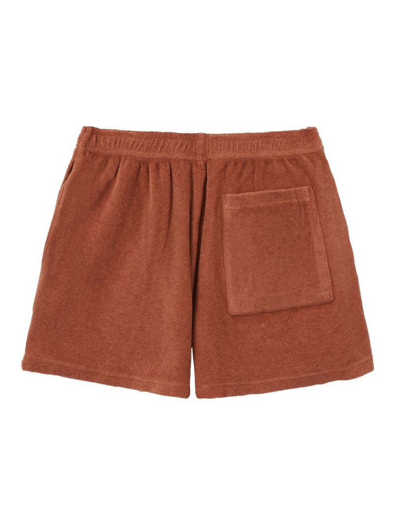 Sporty & Rich logo-embroidered towelling-finish shorts outlook