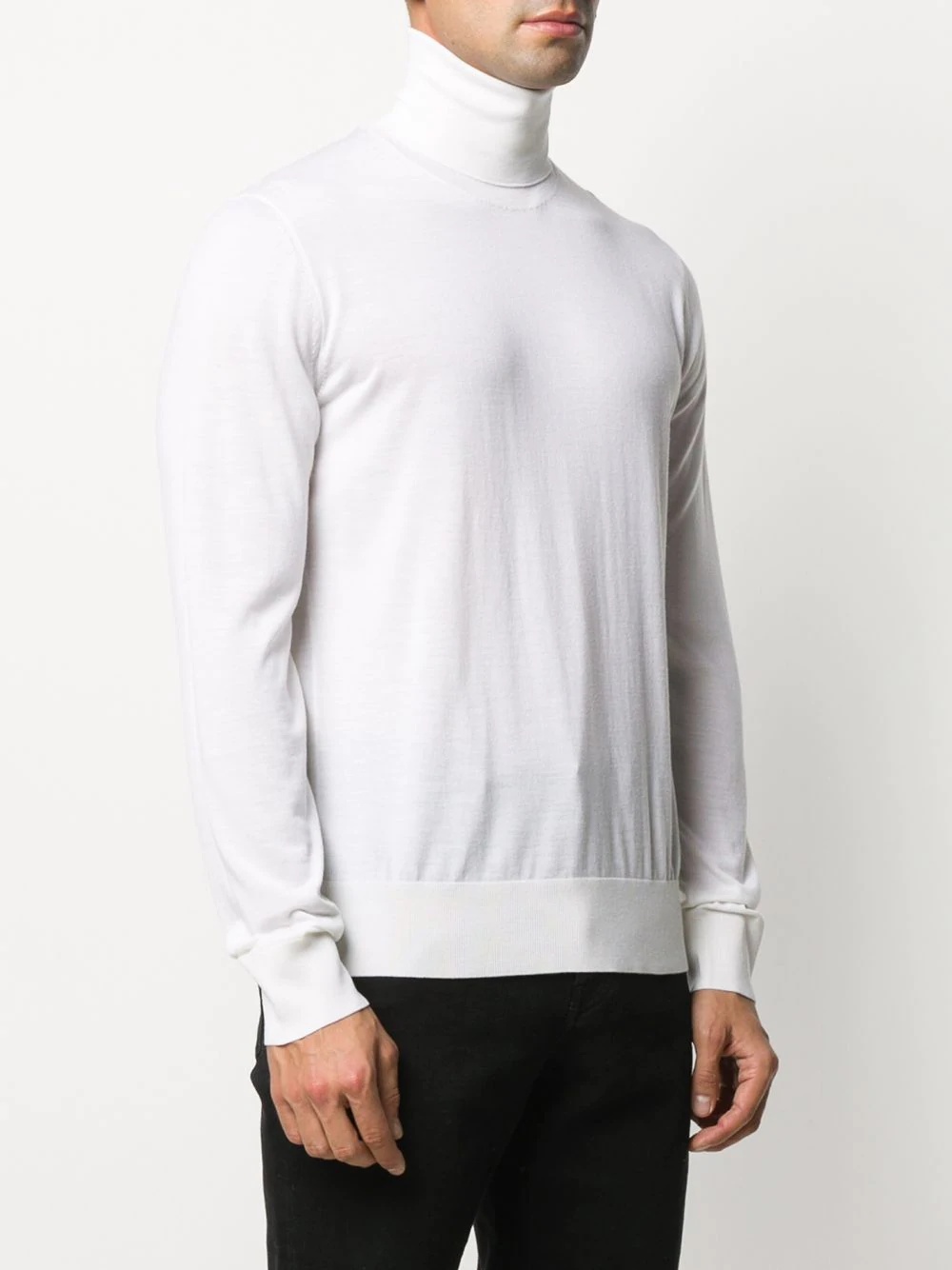 virgin wool rollneck jumper - 3