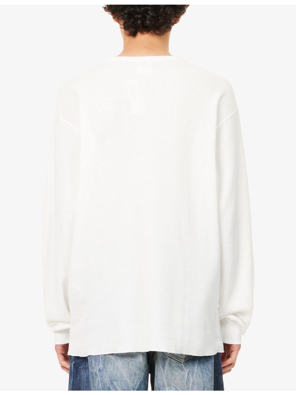 Embroidered Waffle-Texture Cotton T-Shirt - 4