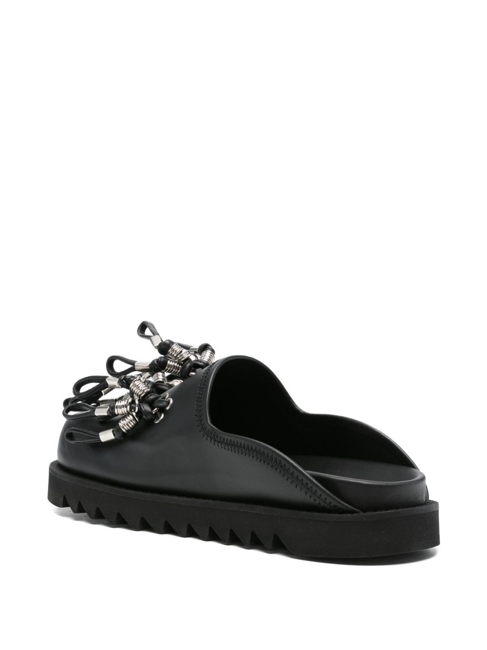 tassel-embellished leather mules - 3