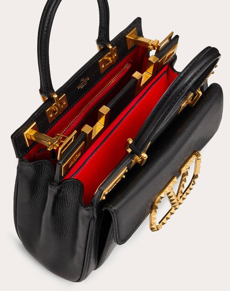 SMALL ROCKSTUD HANDBAG IN GRAINY CALFSKIN 4
