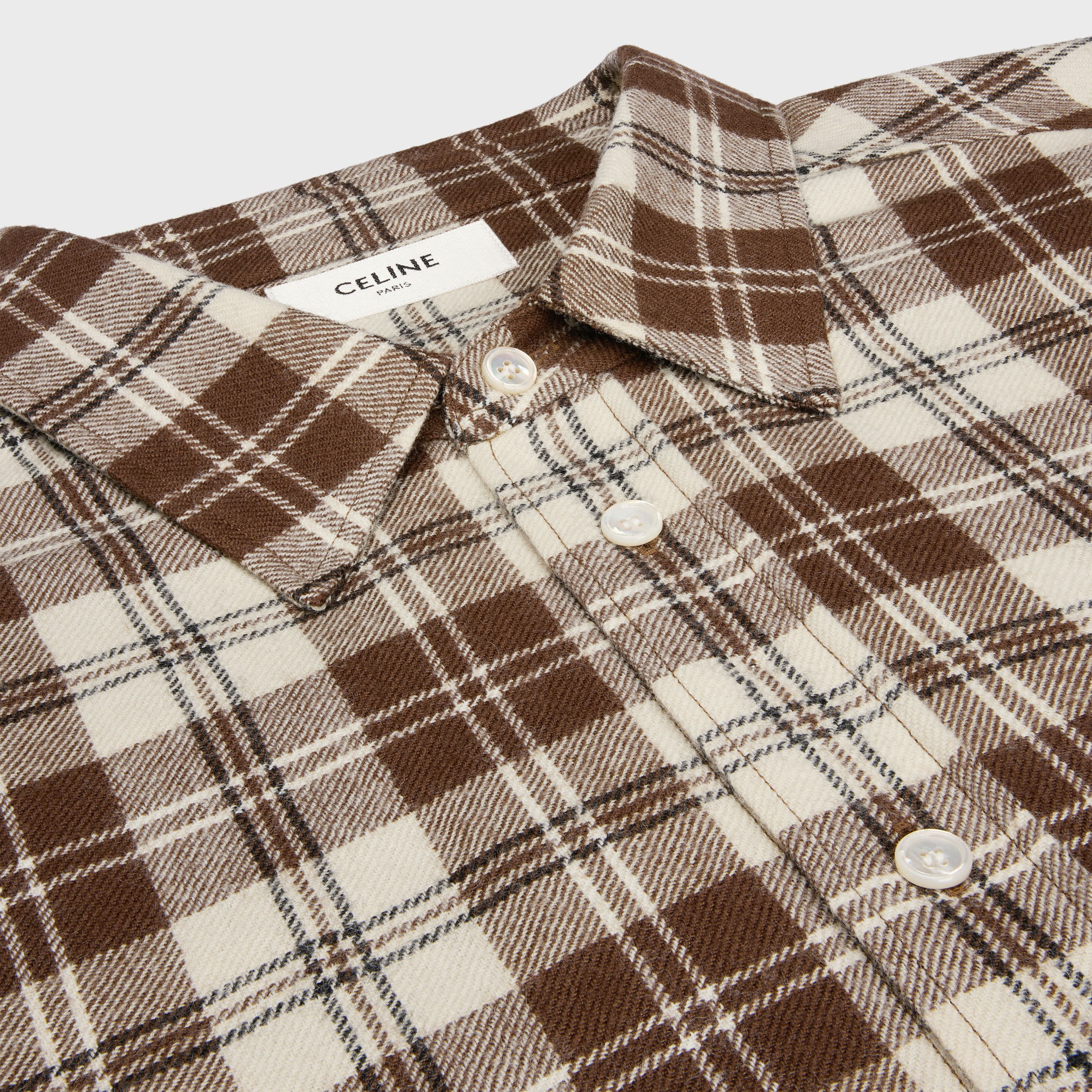 relaxed shirt IN CHECKED WOOL - 3