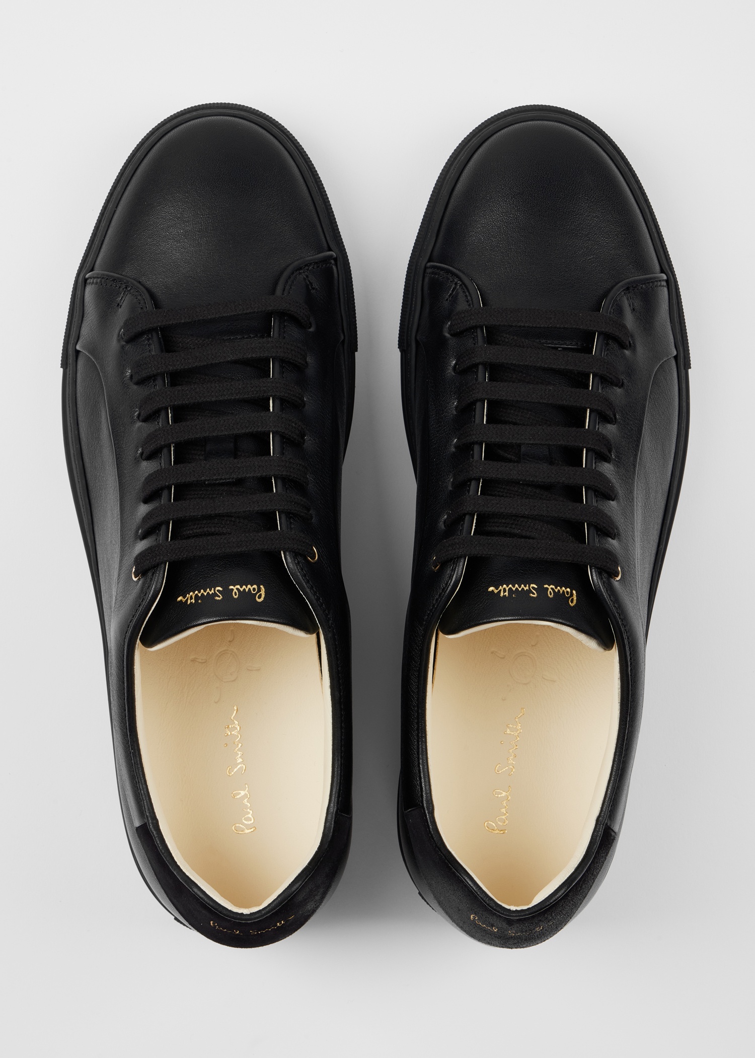 スニーカー Paul Smith SS25 MENS SHOE BASSO LUX (M1S BSX01 NGTO 06) Men's Cream White Leather 'Basso' Sneakers