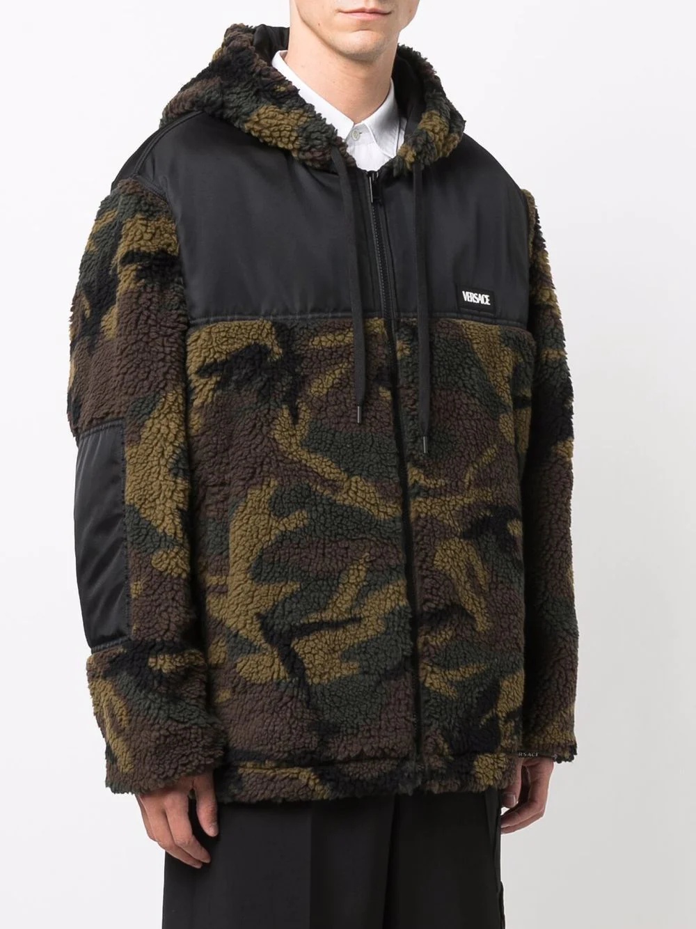 camouflage fleece hooded jacket - 3