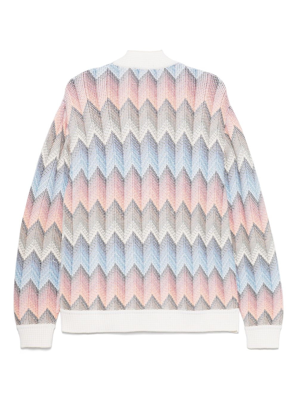gradient chevron cardigan - 2