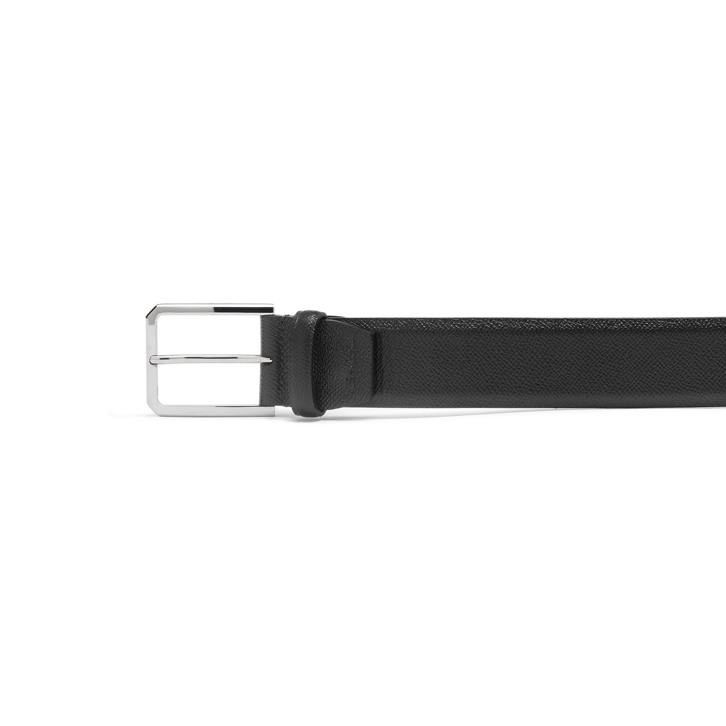 Adjustable Black Saffiano leather belt - 2