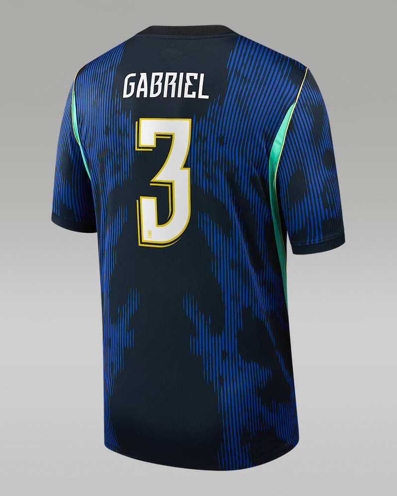 Gabriel Magalhães Brazil National Team 2026 Stadium Away Men's Nike Dri-FIT Soccer Jersey 1