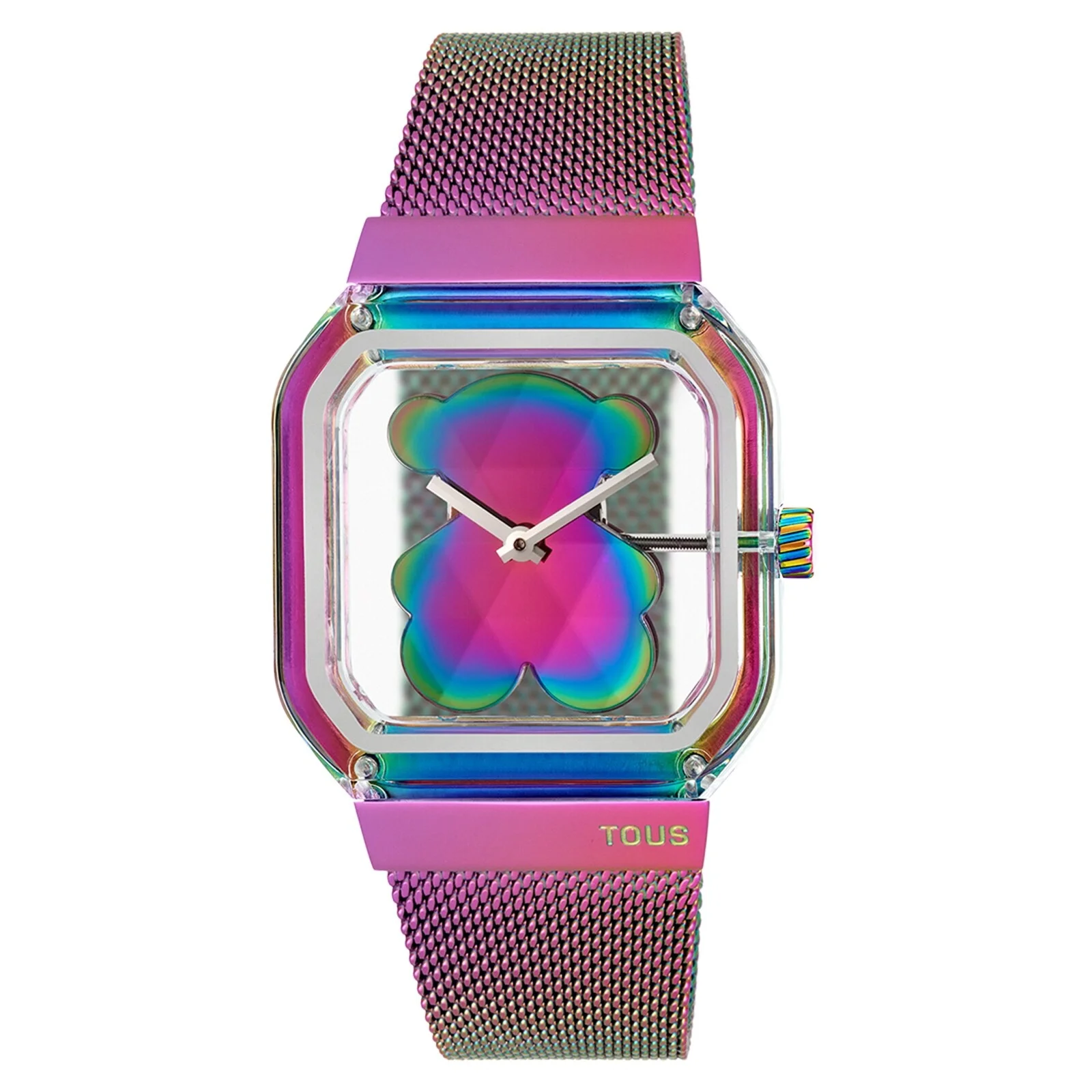 Analog watch with iridescent steel bracelet D-Bear Party - 1