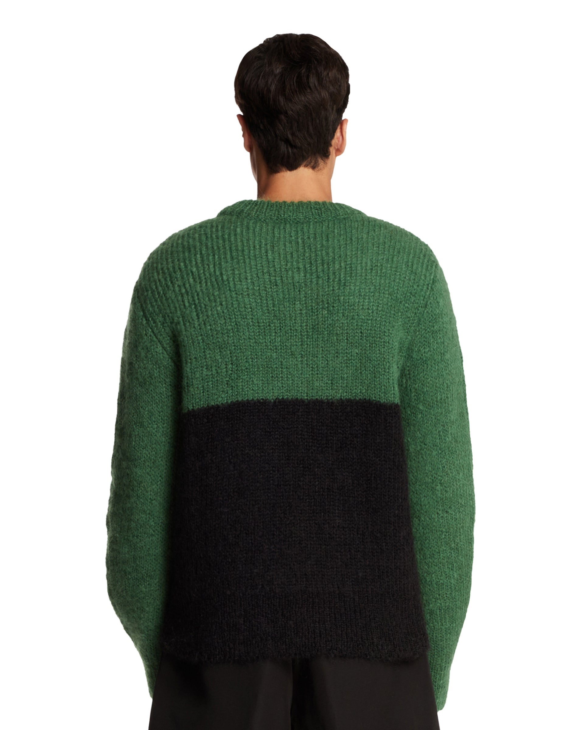 Green Wool Blend Crewneck Sweater - 3