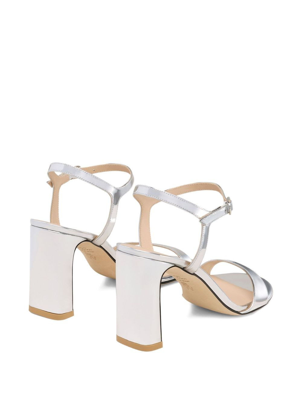 metallic block-heel sandals - 3
