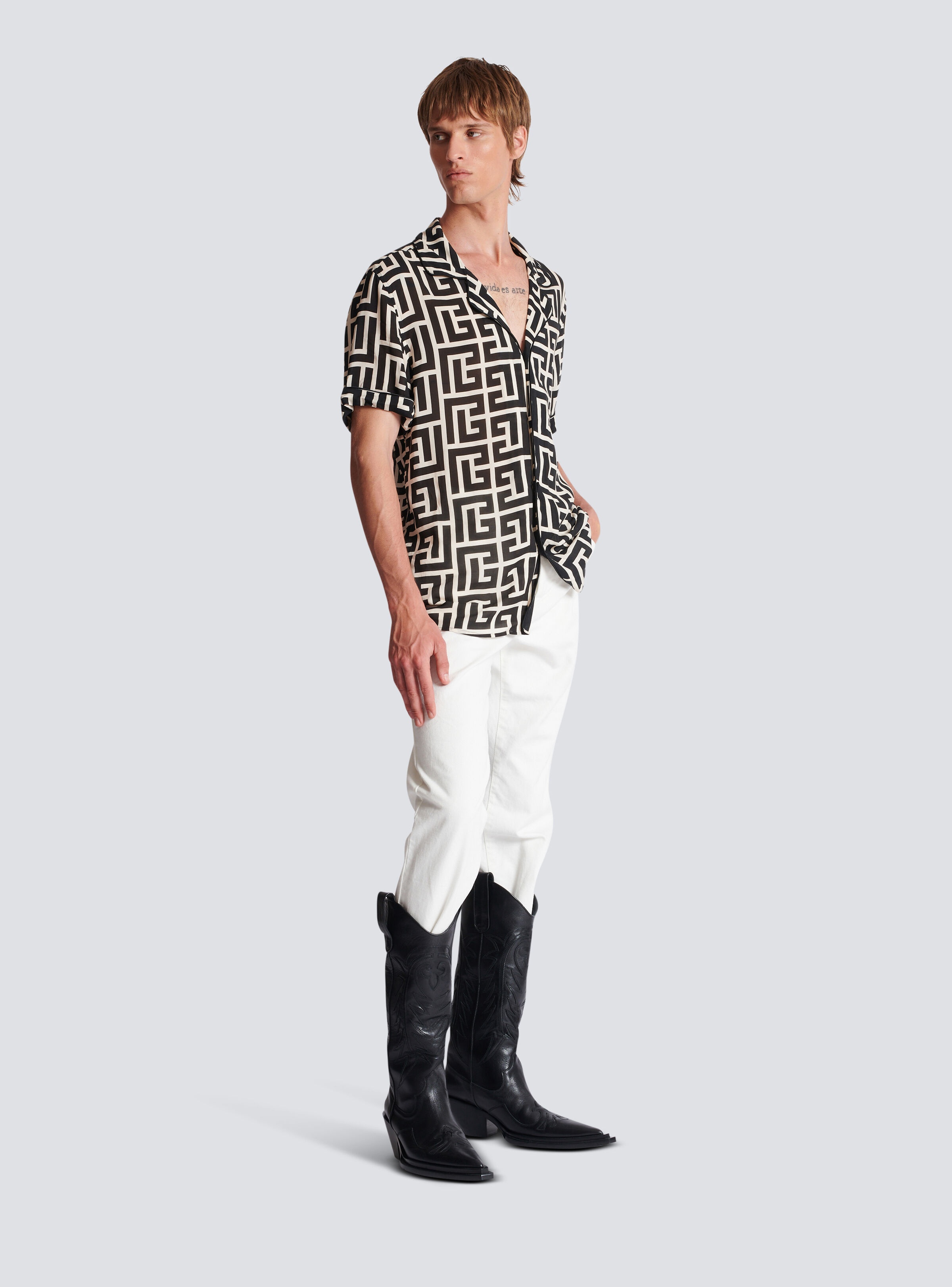 Monogram-printed shirt - 3