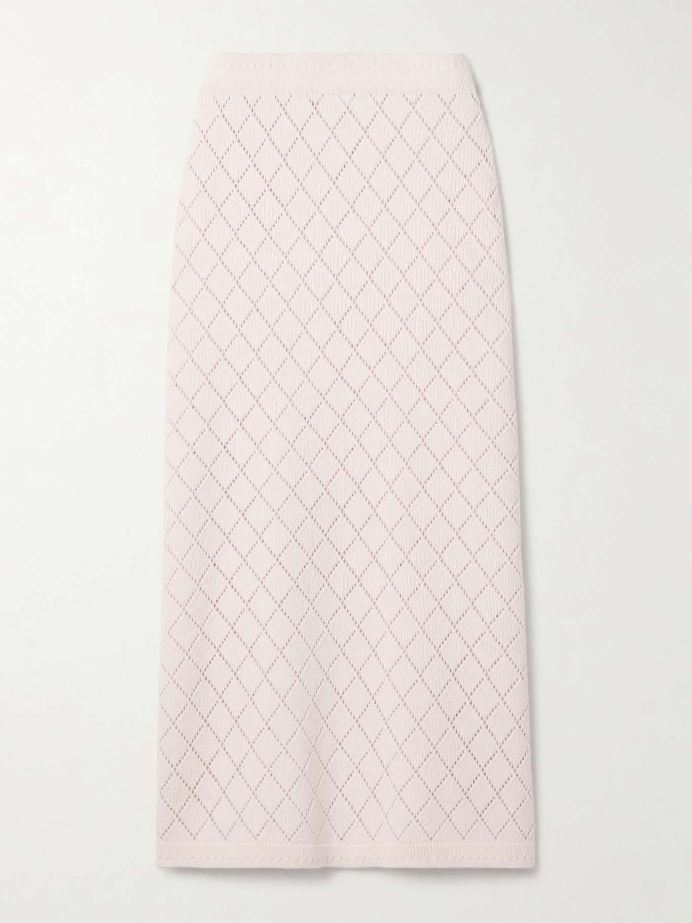 Pointelle-knit wool midi skirt - 1