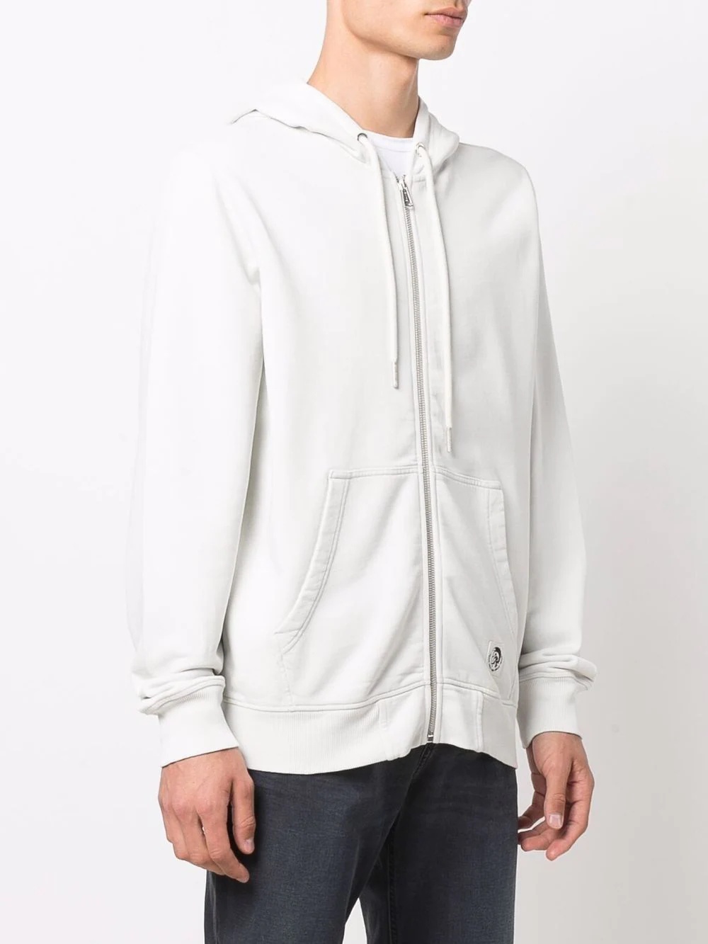 zip-up cotton hoodie - 3