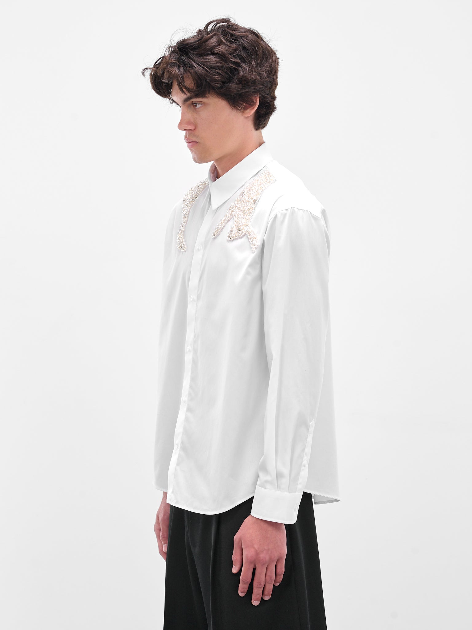 White Embellished Hare Classic Shirt - 2