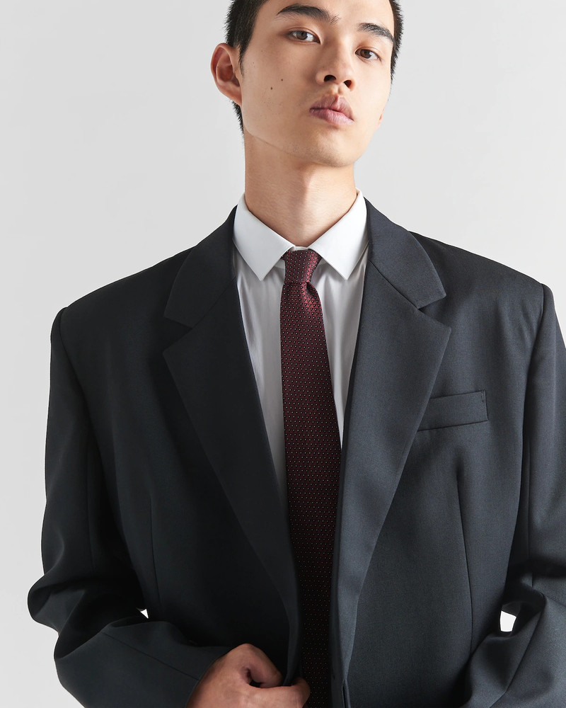 Prada Micro-print silk tie outlook