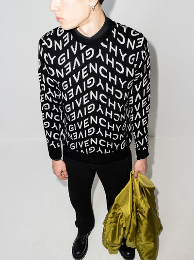 Givenchy chevron-logo wool jumper outlook