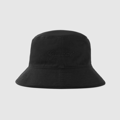 GUCCI Cotton bucket hat with embroidery outlook