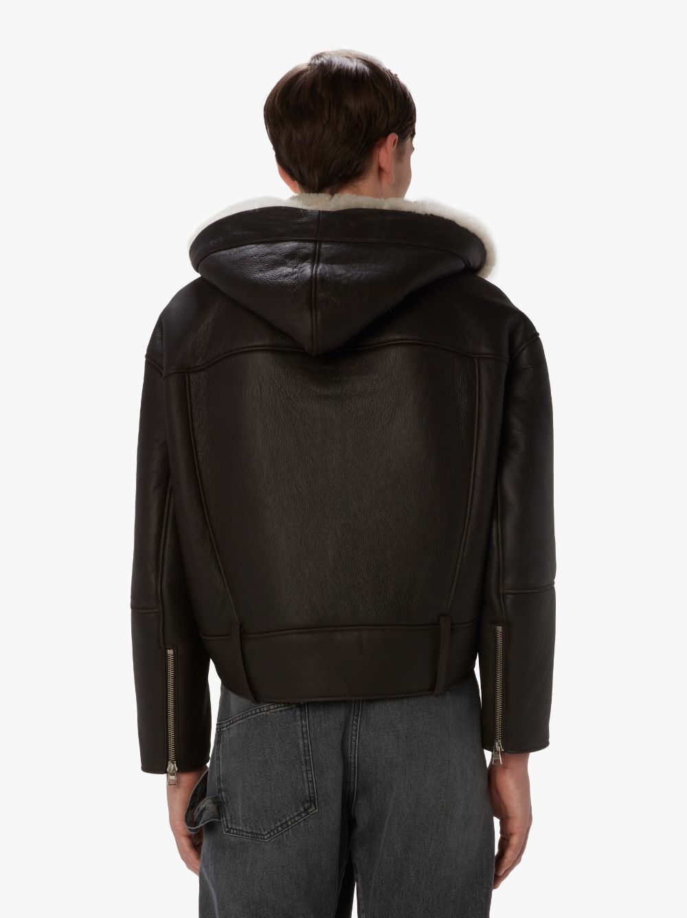 HOODED BIKER JACKET - 3
