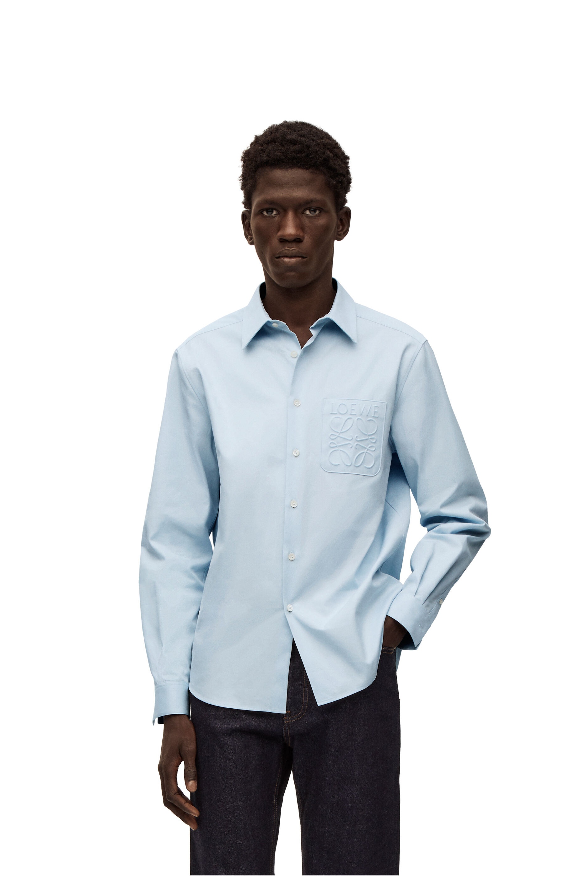 Anagram debossed shirt in cotton - 3
