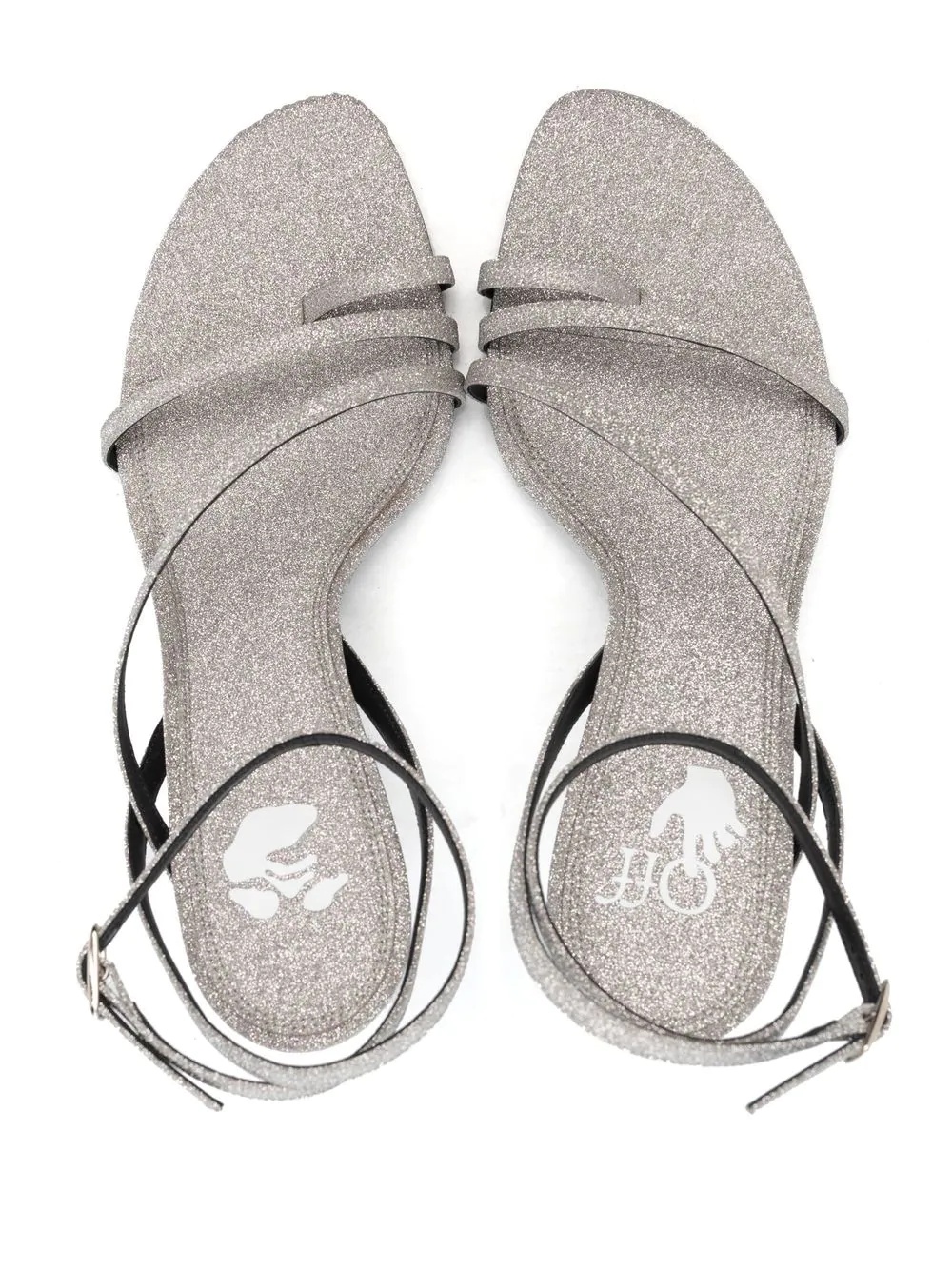 Allen glitter 110mm leather sandals - 4