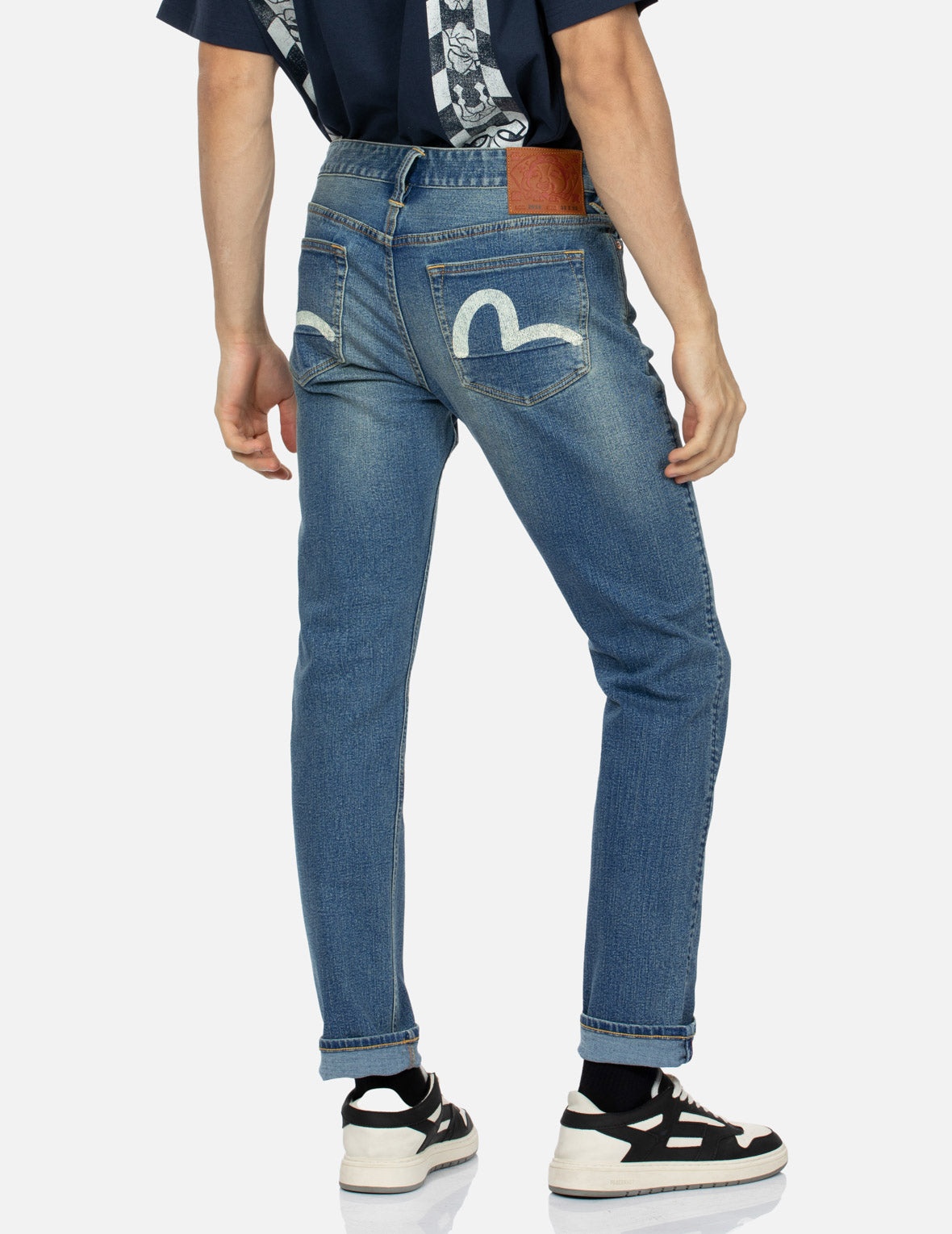 Seagull Print Flex Skinny Denim Jeans #2028 - 7