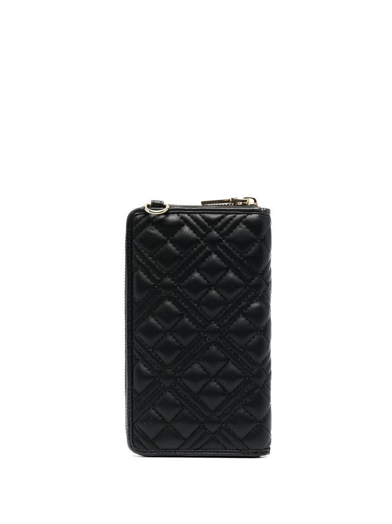 Moschino quilted chain-strap wallet outlook