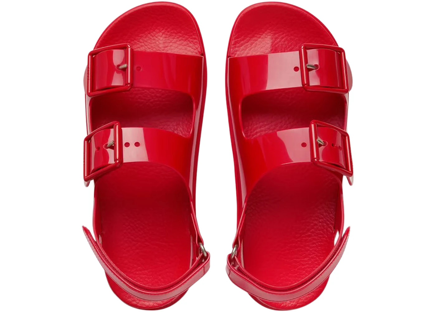 Gucci Mini Double G Sandal Red Rubber - 3