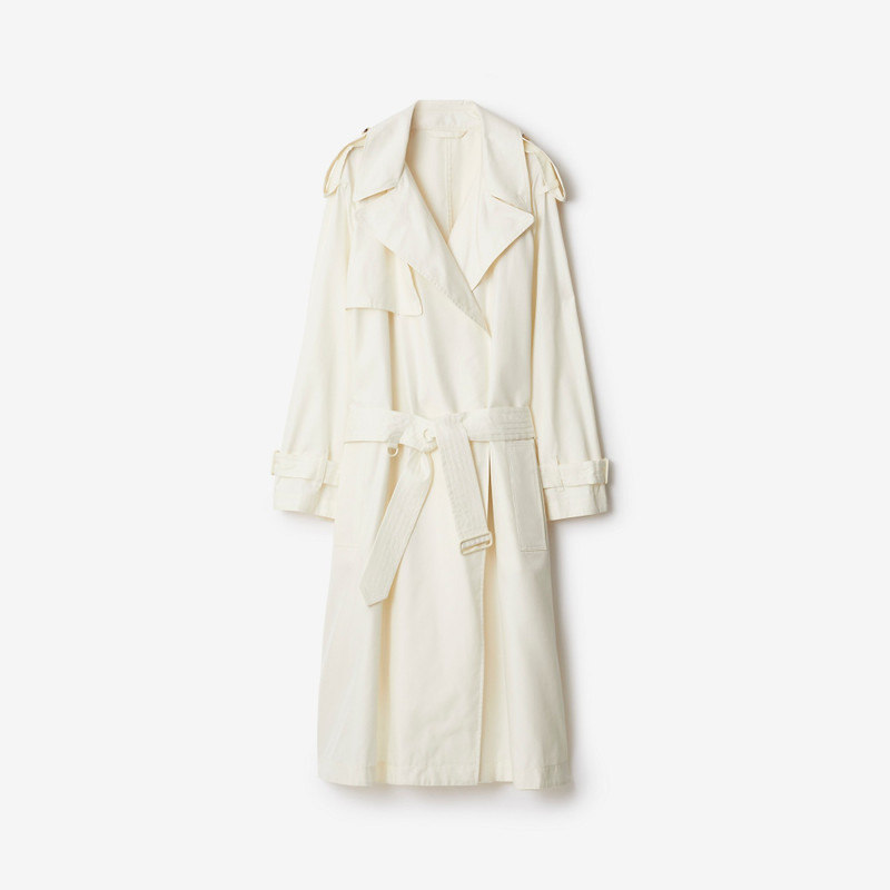 Long Silk Trench Coat 1