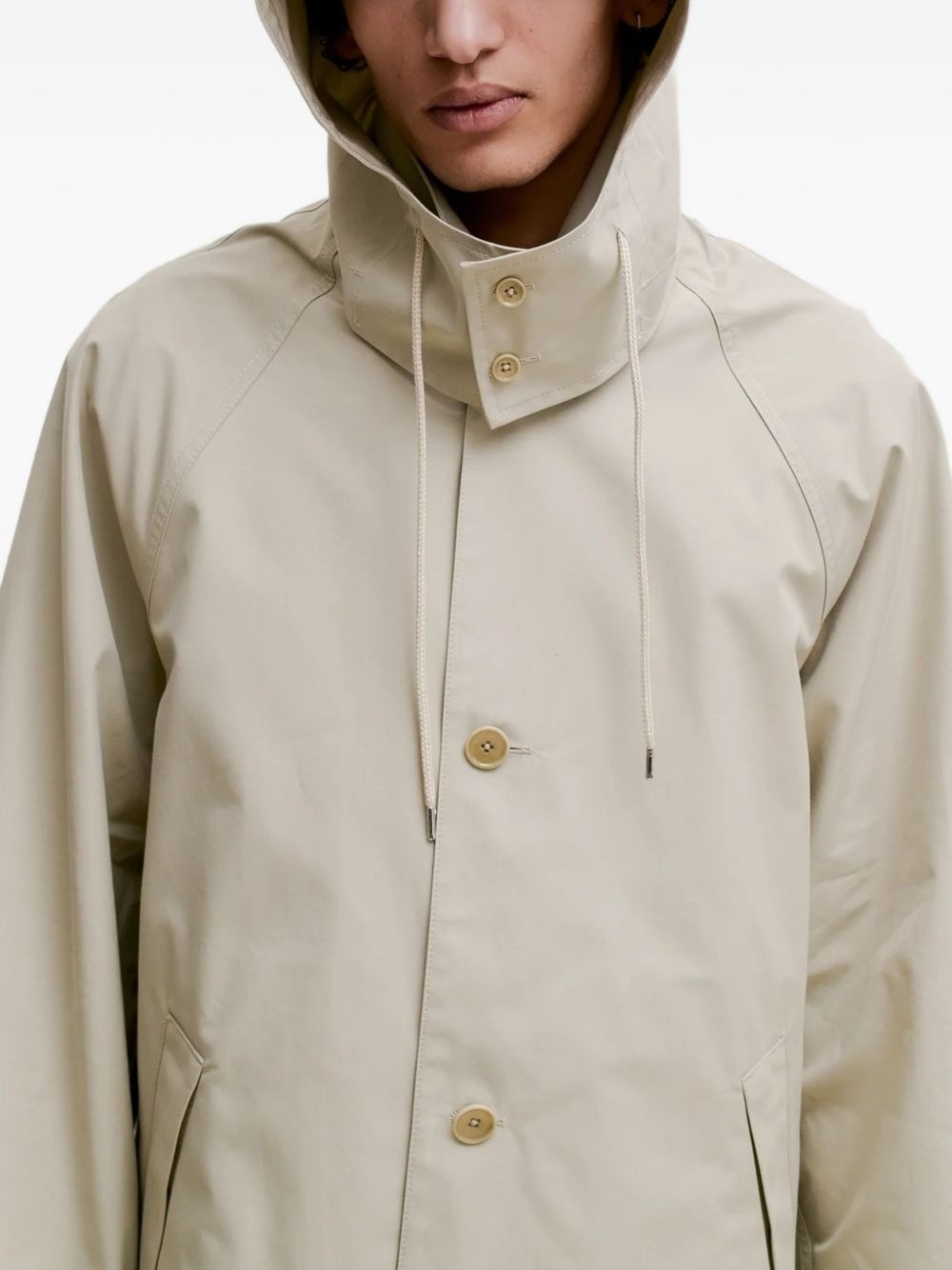 hooded trench coat - 4