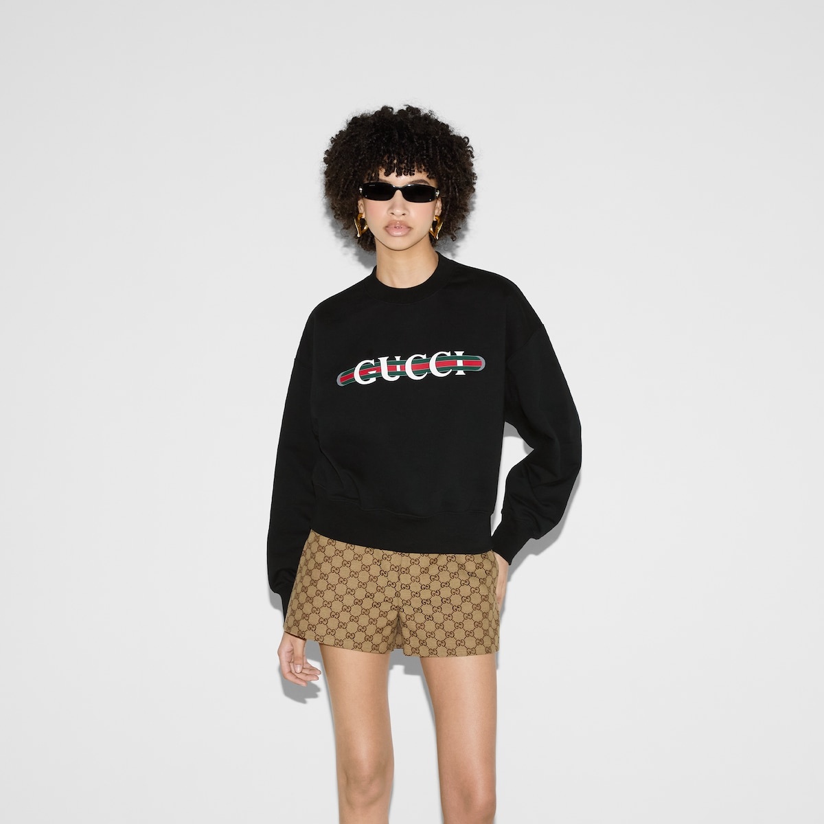 Gucci print felted cotton jersey sweatshirt - 3