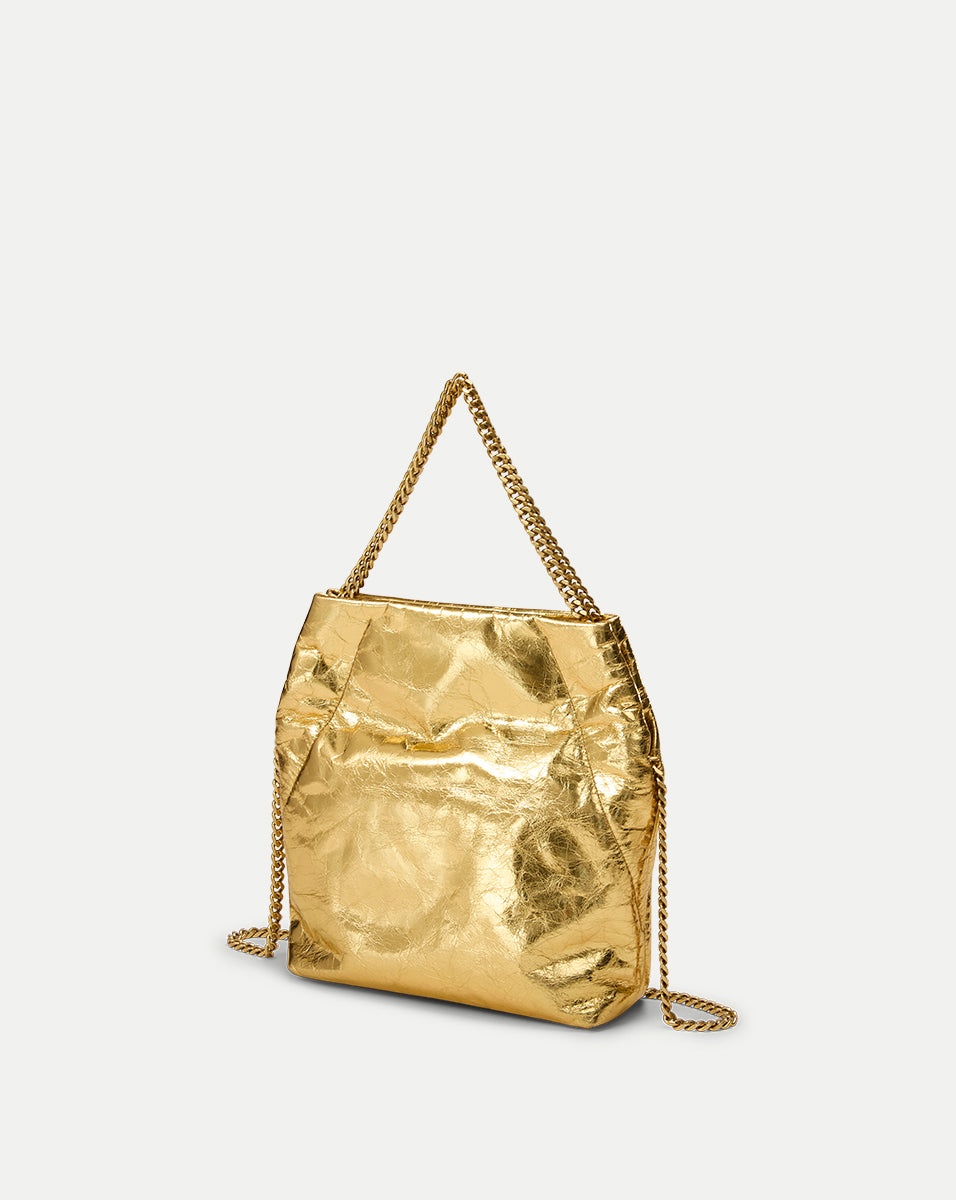SMALL METALLIC VERONICA BEARD SLOUCH SHOULDER BAG - 5