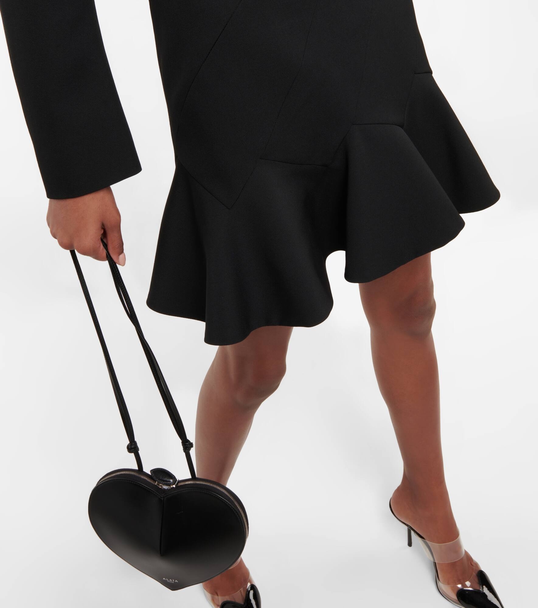 Hooded virgin wool minidress - 5