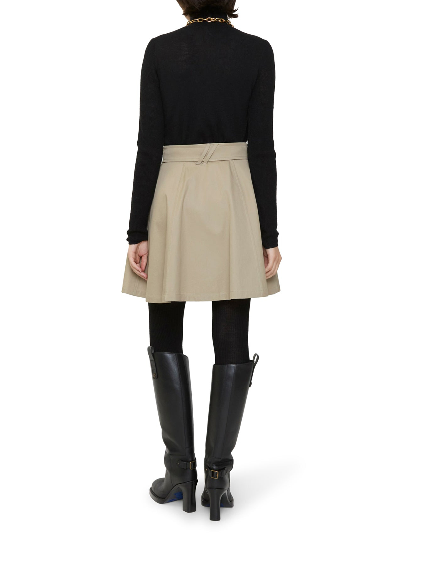 GABARDINE TRENCH MINISKIRT - 3