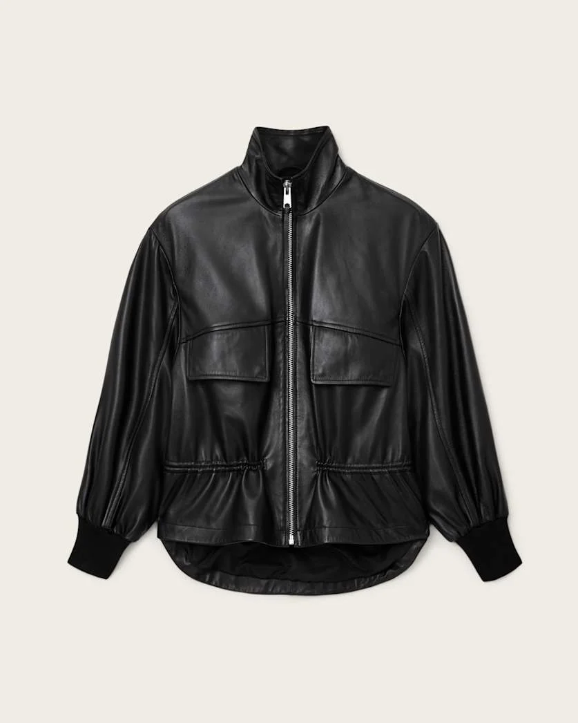 FLOR LEATHER JACKET - 1