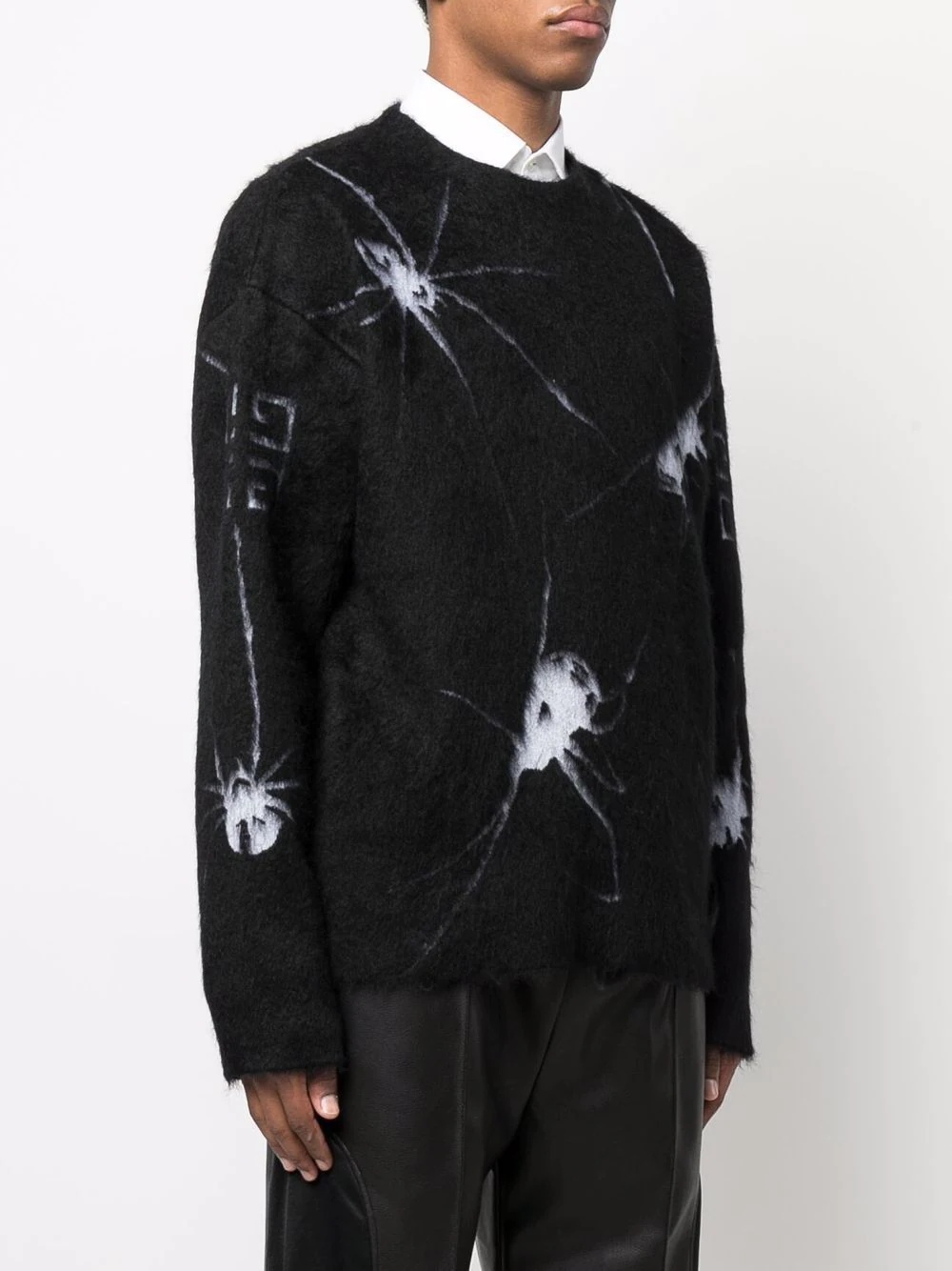 Spider's Web graphic-print knit jumper - 3