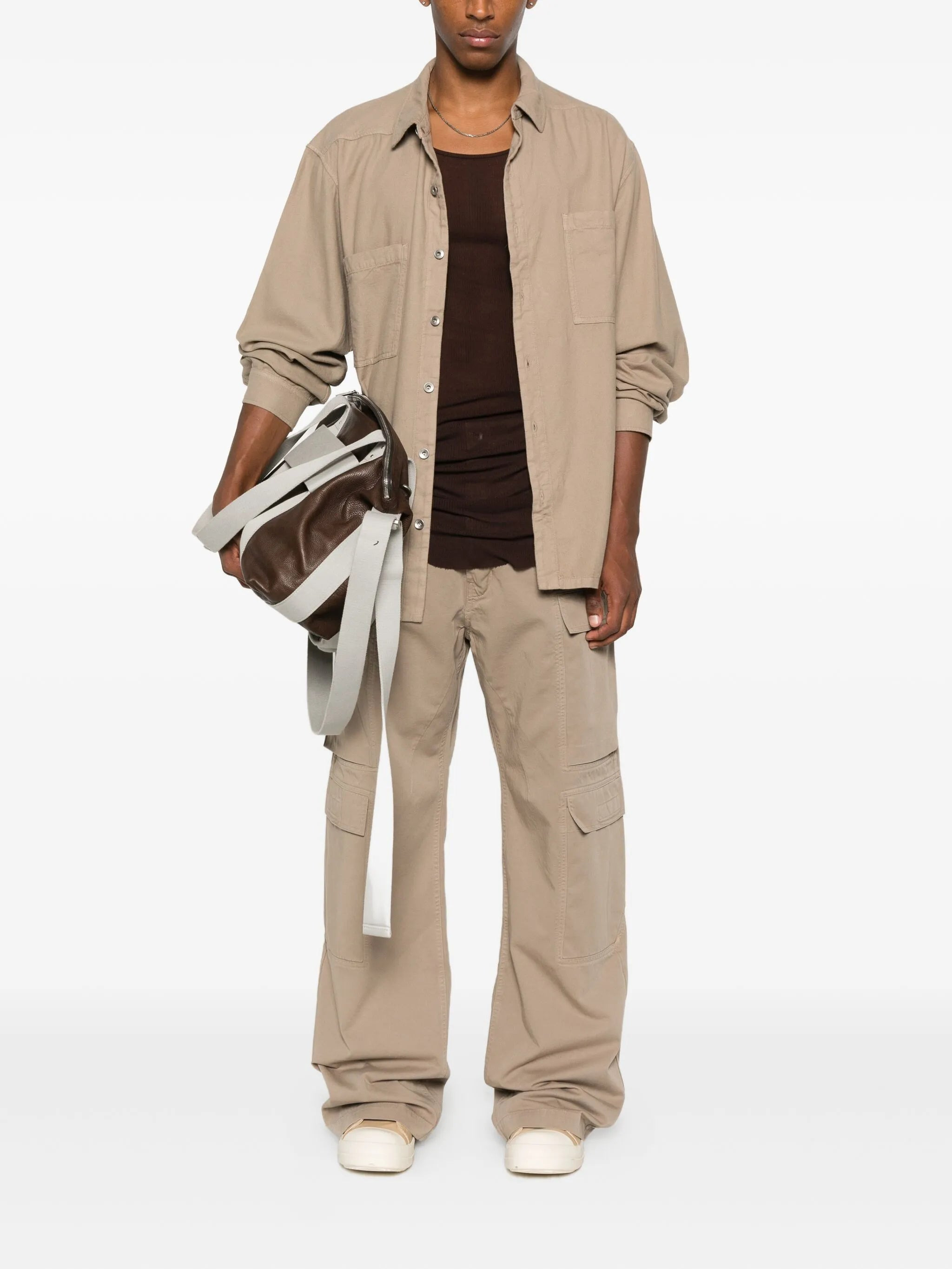 Rick Owens Drkshdw Patch-pocket Cotton Shirt - 2