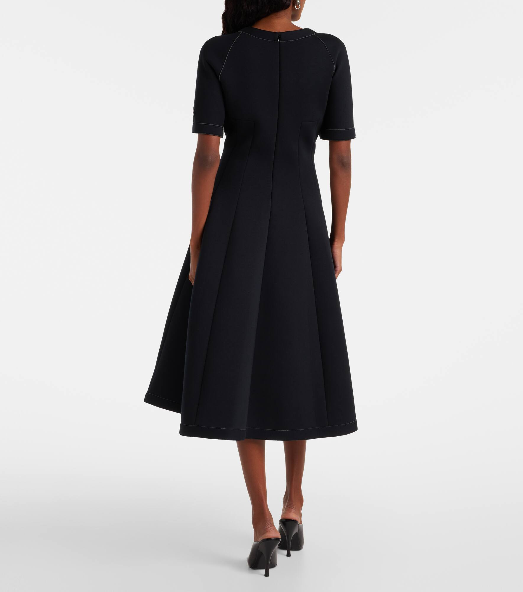 Cotton-blend jersey midi dress - 3