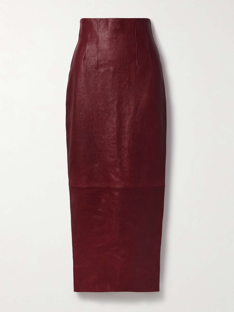 Loxley leather midi skirt 1