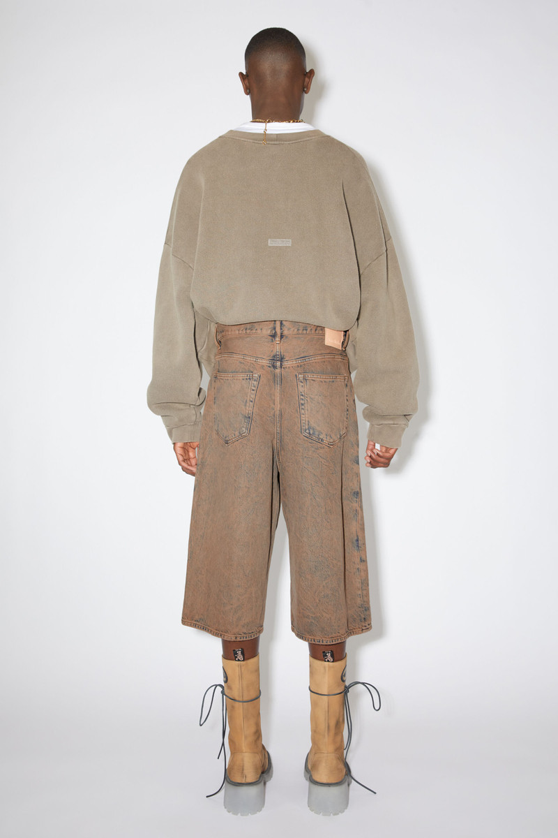 Loose fit denim shorts - Light pink/grey 3