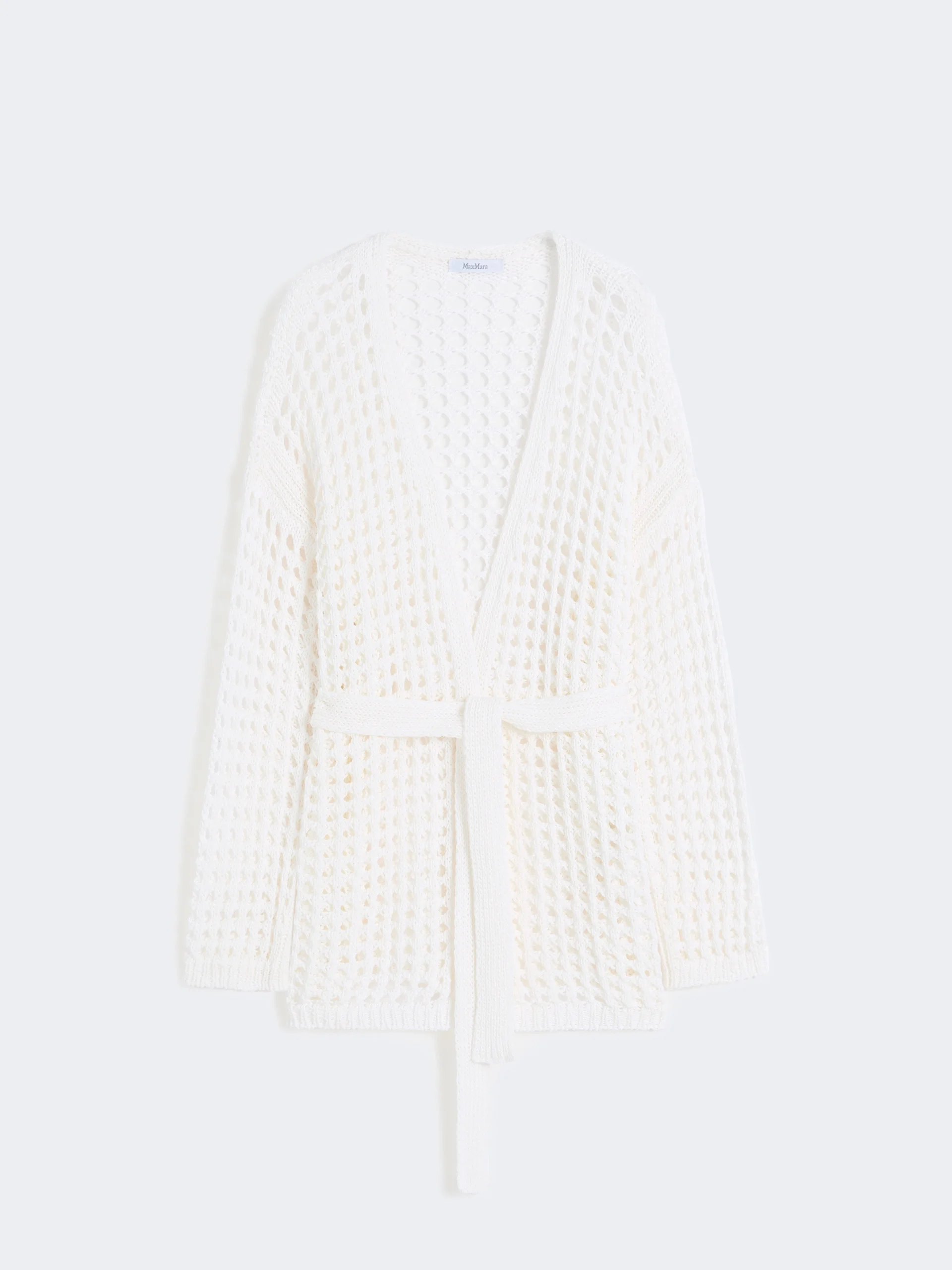 GELO Mesh cotton cardigan - OPTICAL WHITE - 1