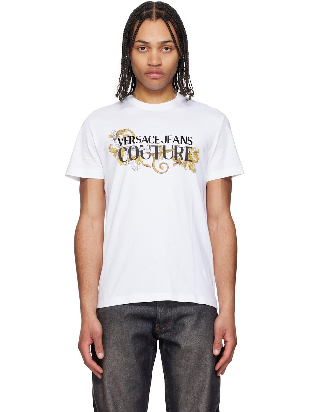 White Logo Baroque T-shirt - 1