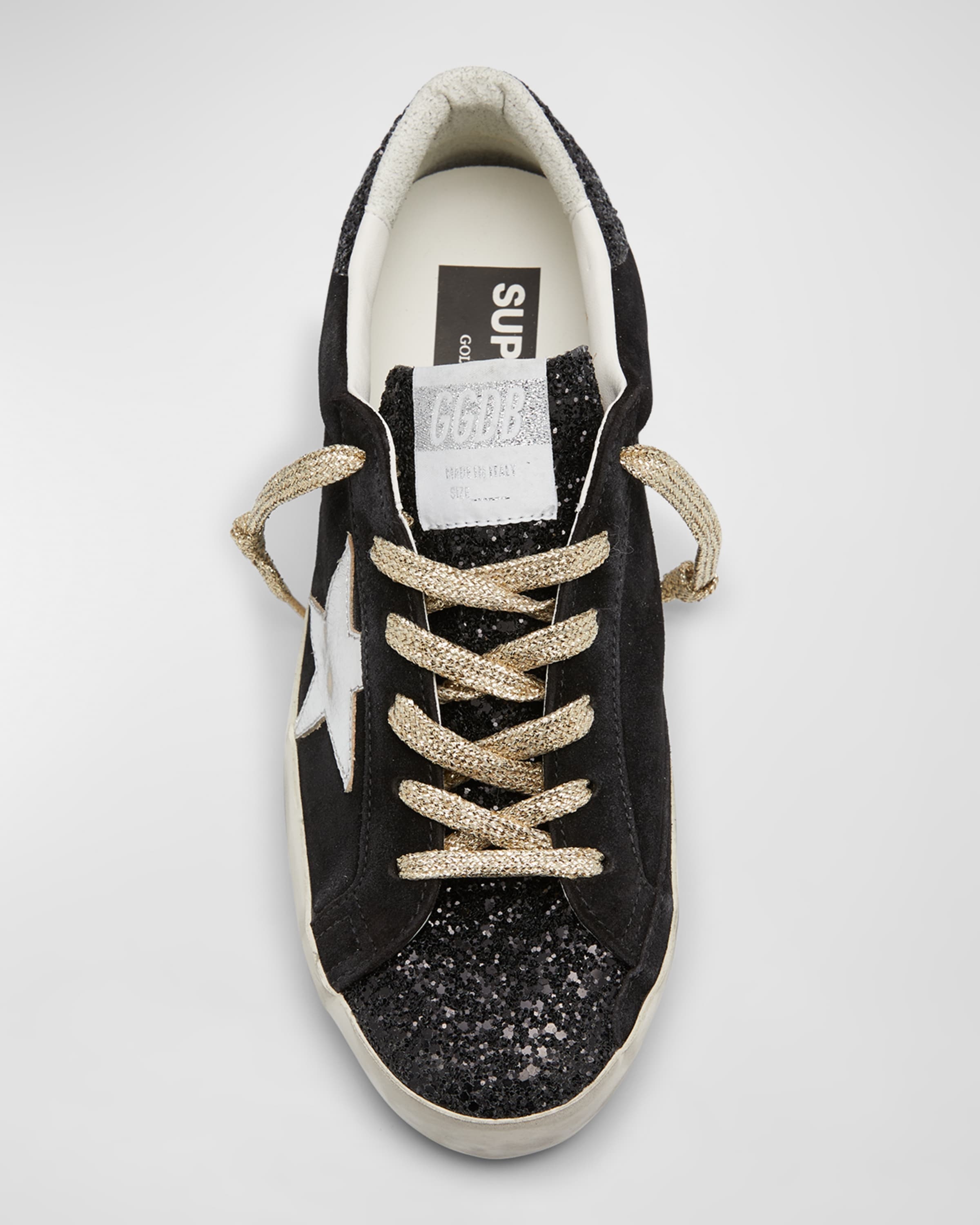 Super Star Glitter Faux-Leather Low-Top Sneakers - 5