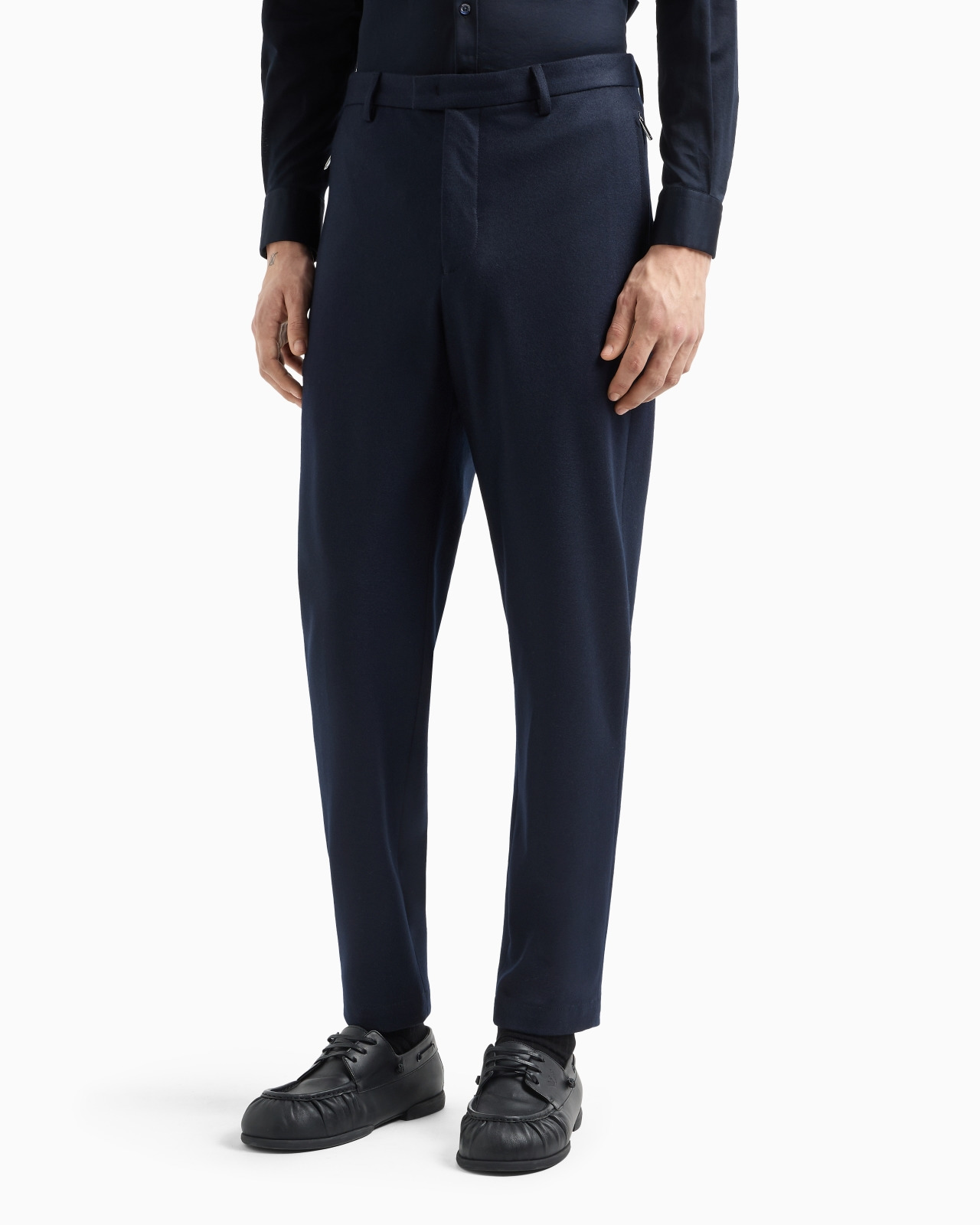 Ultra-light compact-jersey knit trousers - 2