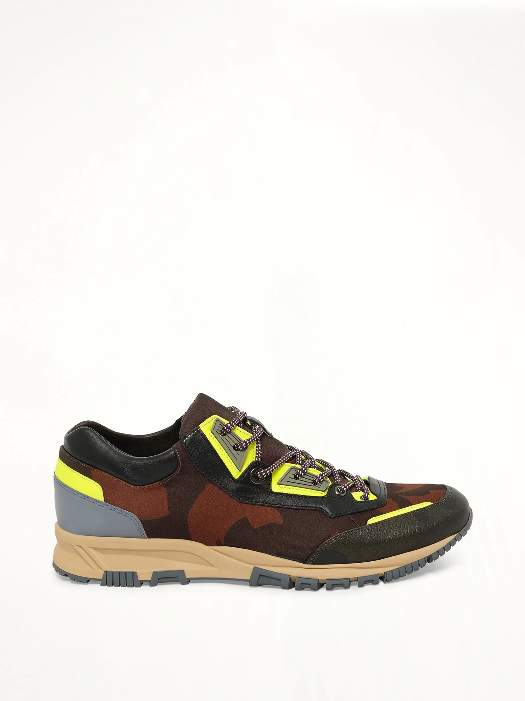 Running in Flower Print in Khaki - 1