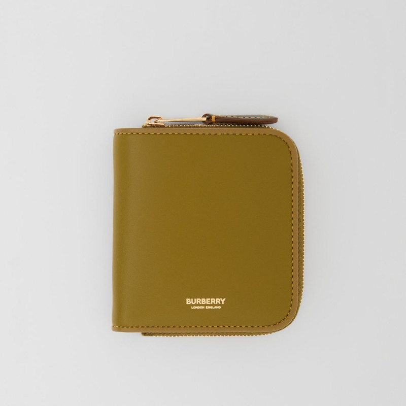 Embossed Logo Leather Folding Wallet 1