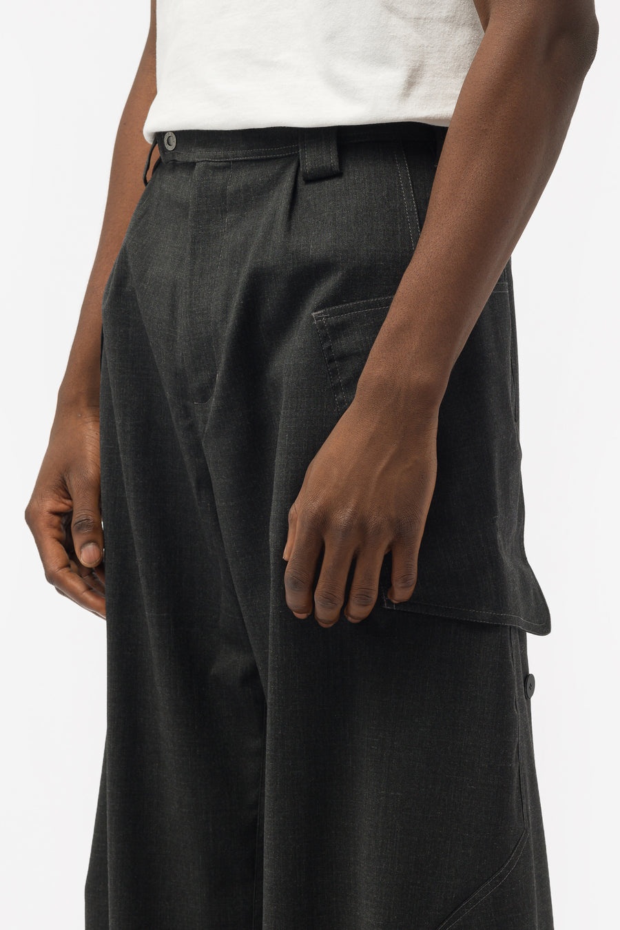 Kiko Kostadinov Meno Trousers in Charcoal Grey | notreshop Kiko Kostadinov Meno Trousers in Charcoal Grey | notreshop