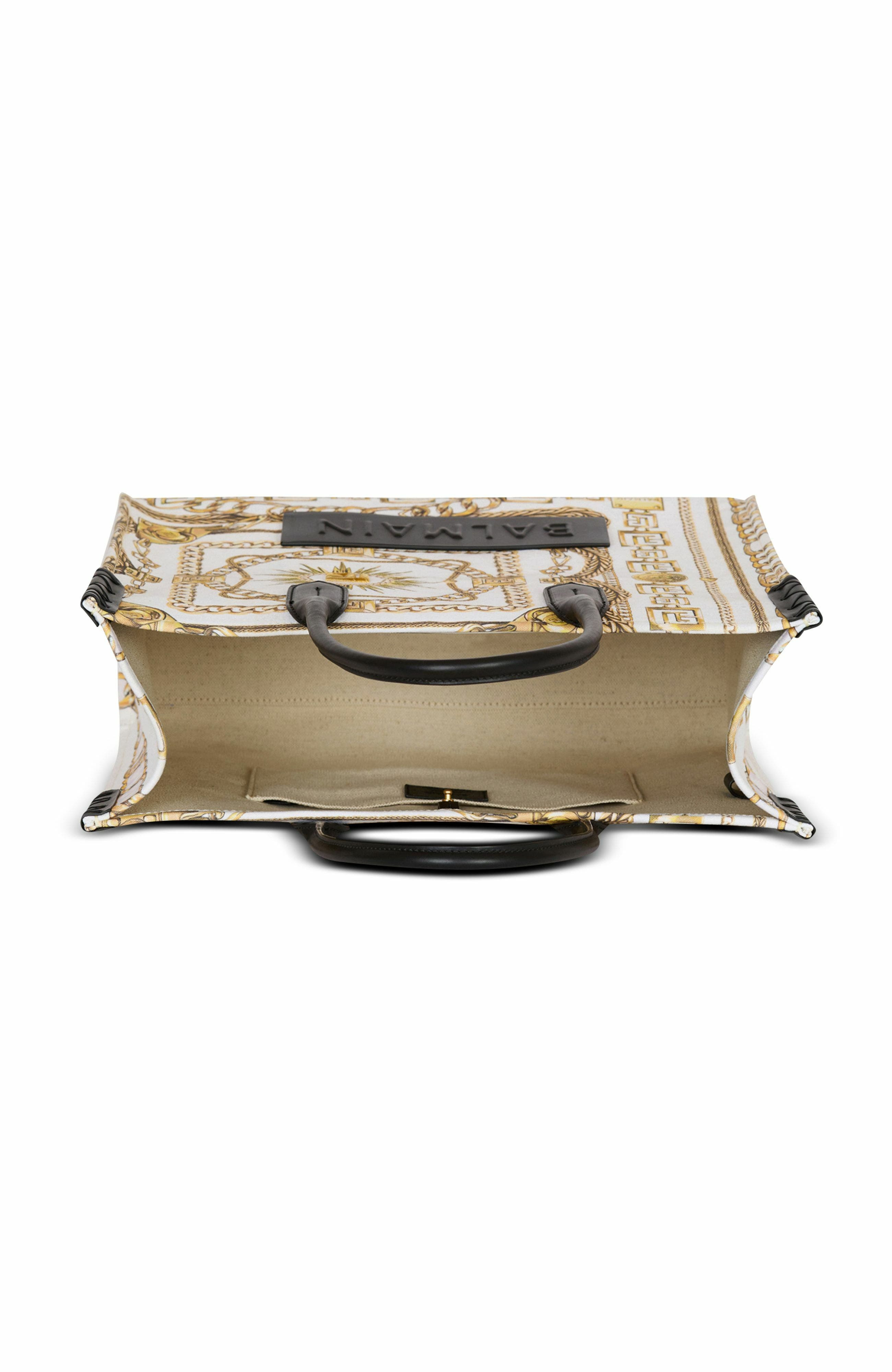Balmain B-Army Medium tote bag in printed canvas in Gold at Nordstrom - 3