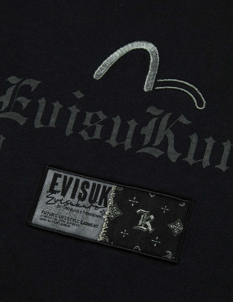 Allover Logo and Seagull Embroidery Loose Fit Pigment Dye T-Shirt 7