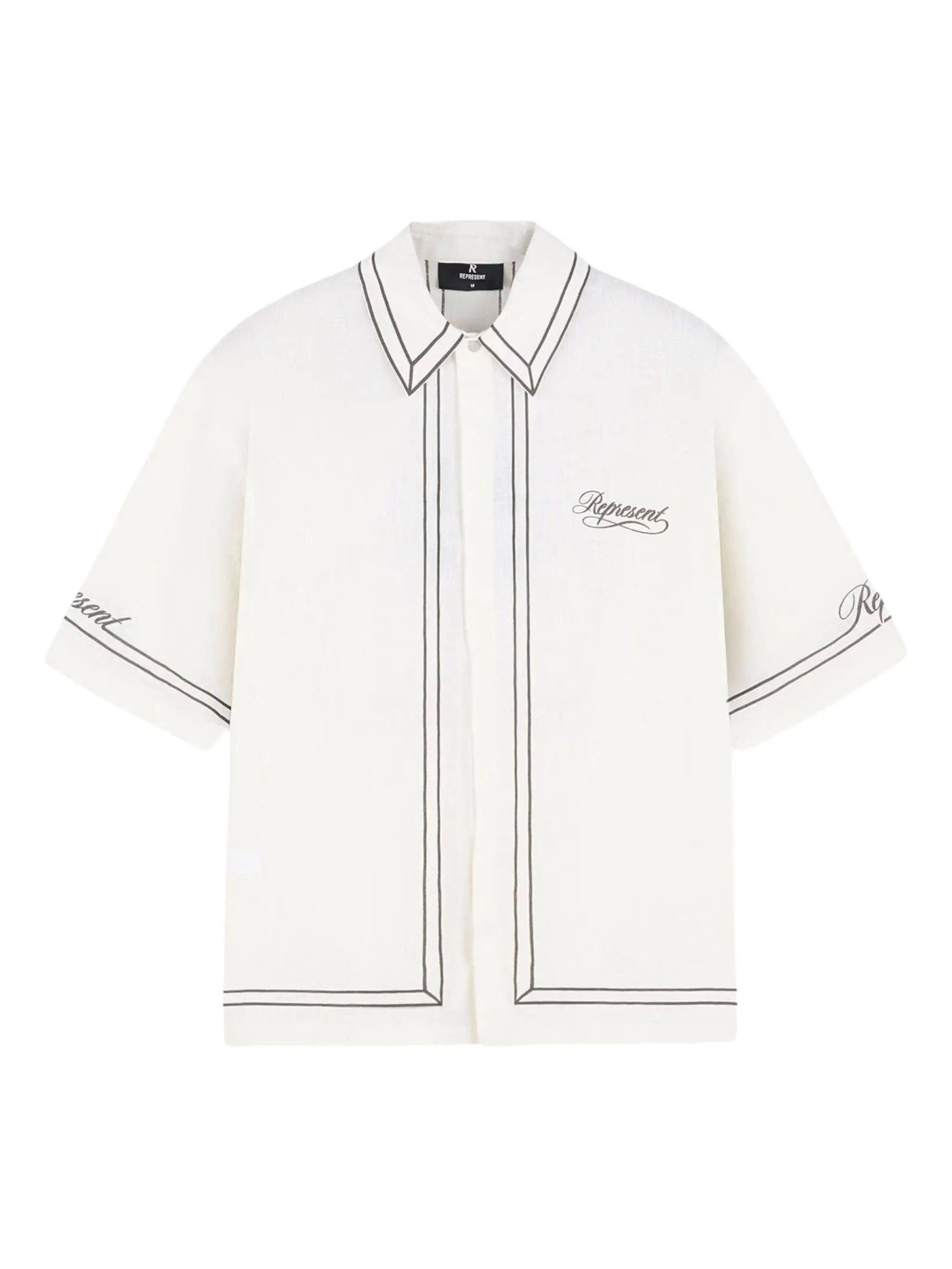 Border short-sleeve printed shirt - 1